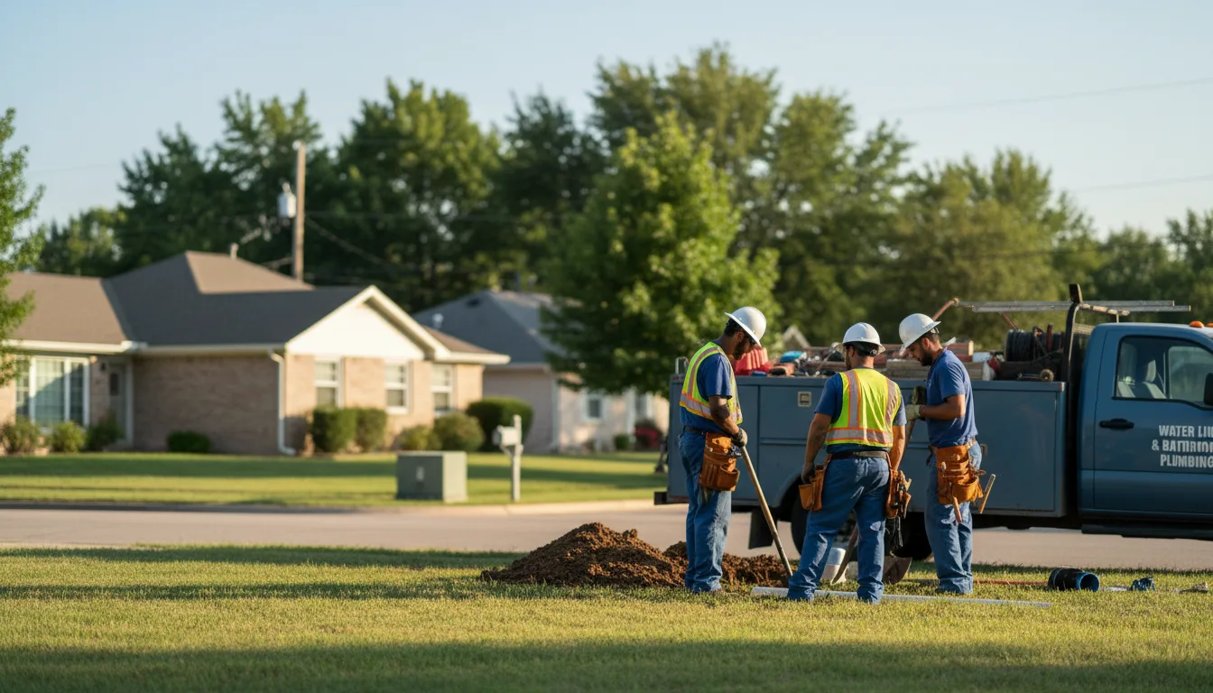 Residential water line and bathroom plumbing service in Riceville, IA